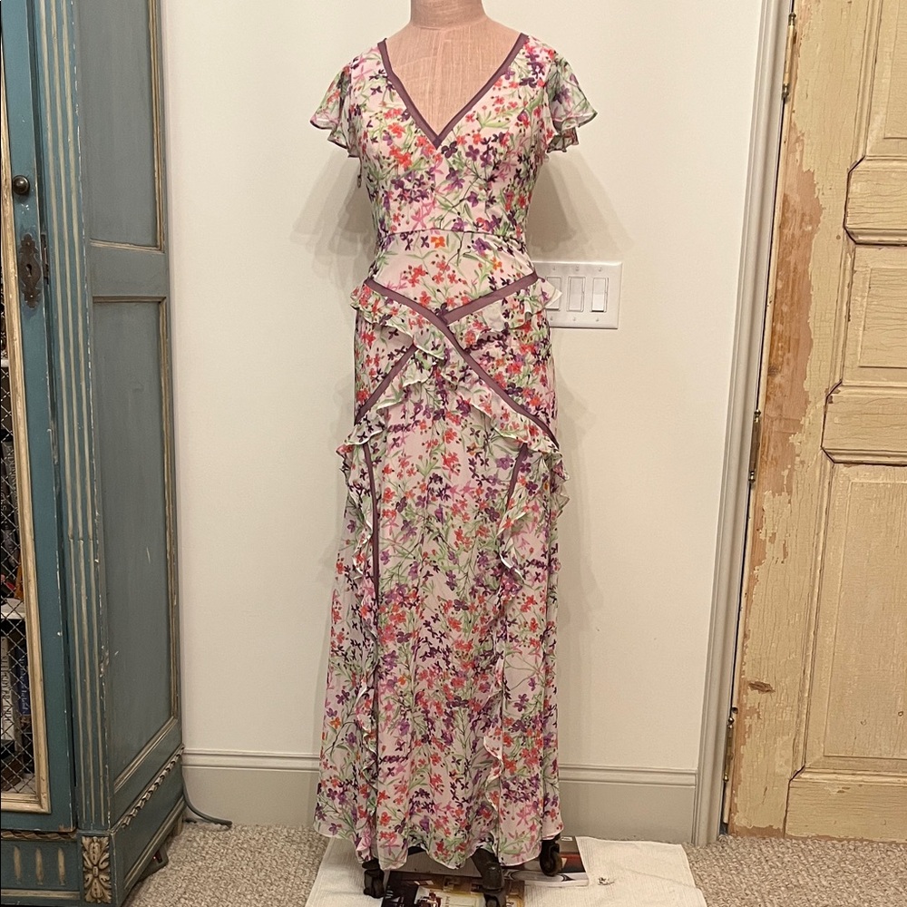 BCBGMaxAzria Multicolor Floral Maxi Dress